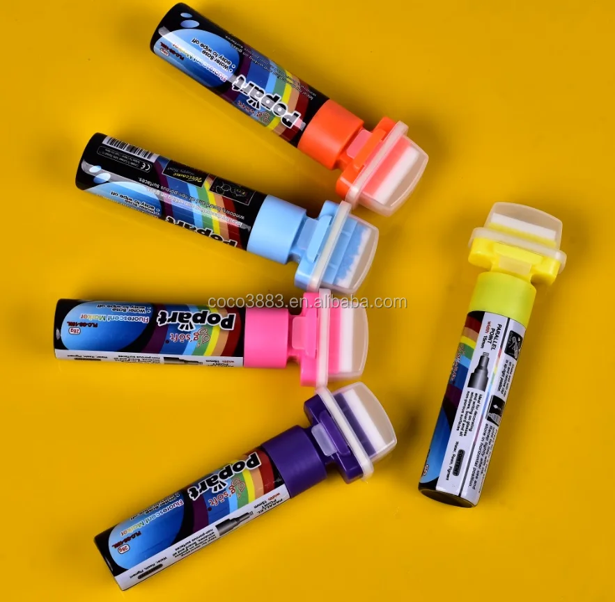 

Top selling 30 MM Flat tip Non toxic Neon color glass chalk marker