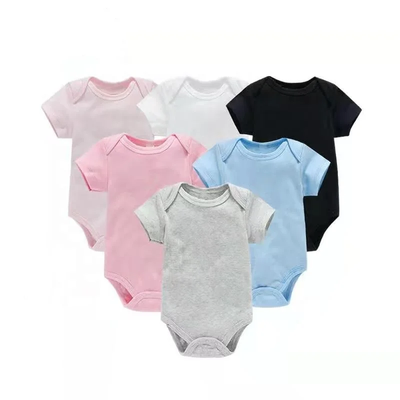 

Short sleeve newborn clothing baby suit Summer cotton onesie baby romper