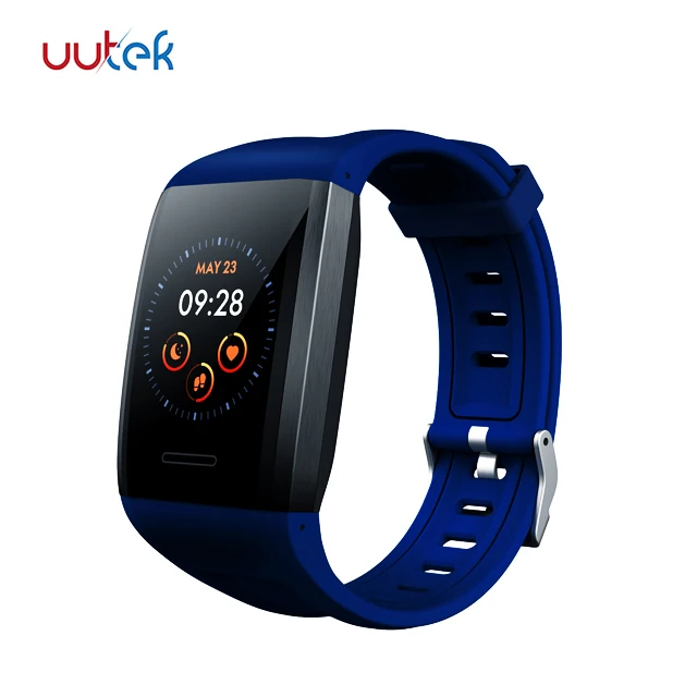 

The latest smart bracelet heart rate fitness tracker GPS tracker UUTEK Q7S, Black, gray, blue