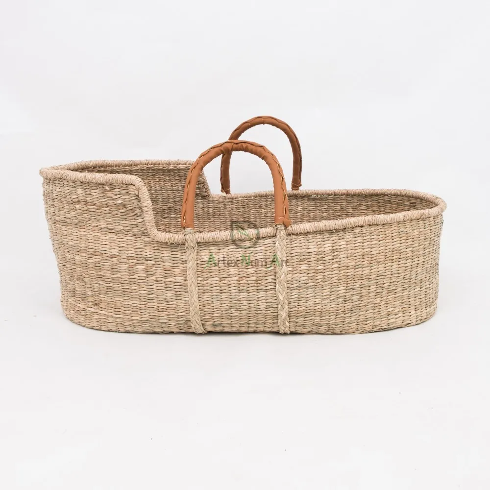 Wholesale Natural Seagrass Baby Moses Basket/moses Basket Baby With