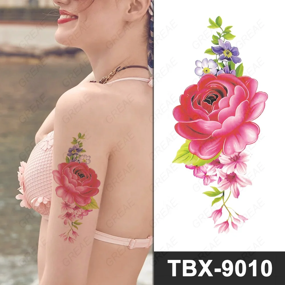 

Non-toxic Flower Design Tattoo Sticker Body Art Temporary Tattoo