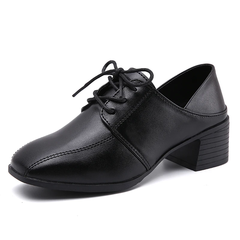 

women shoes 2021 Women Leather Lace up Oxfords Casual Shoes casual shoes, Black