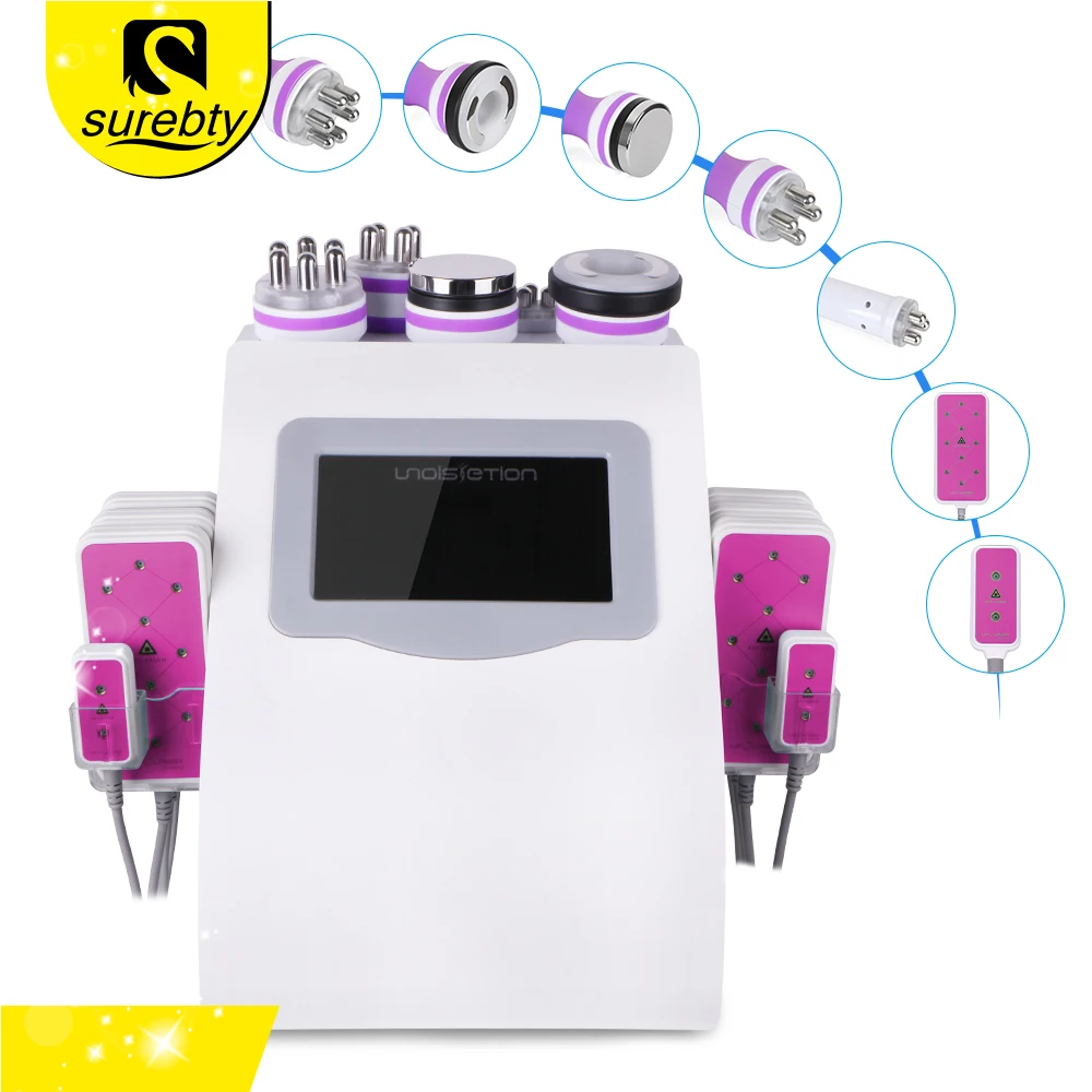 

6 in 1 Ultrasonic Cavitation 40k Weight Loss Vacuum RF Slimming Beauty Machine Radio Frequency Face Skin Care Device