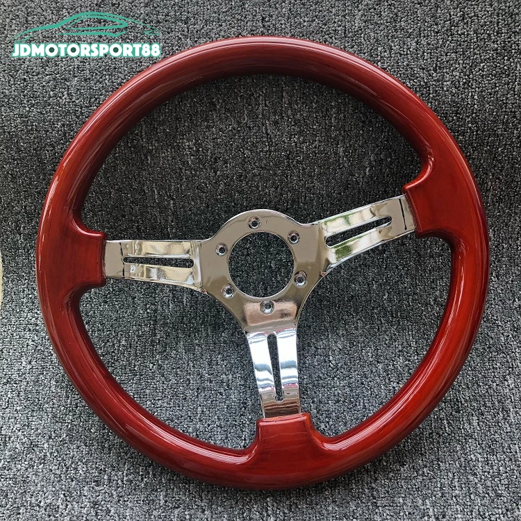 Jdmotorsport88 350mm Deep Dish Jdm Wood Grain Steering Wheel Buy Jdm