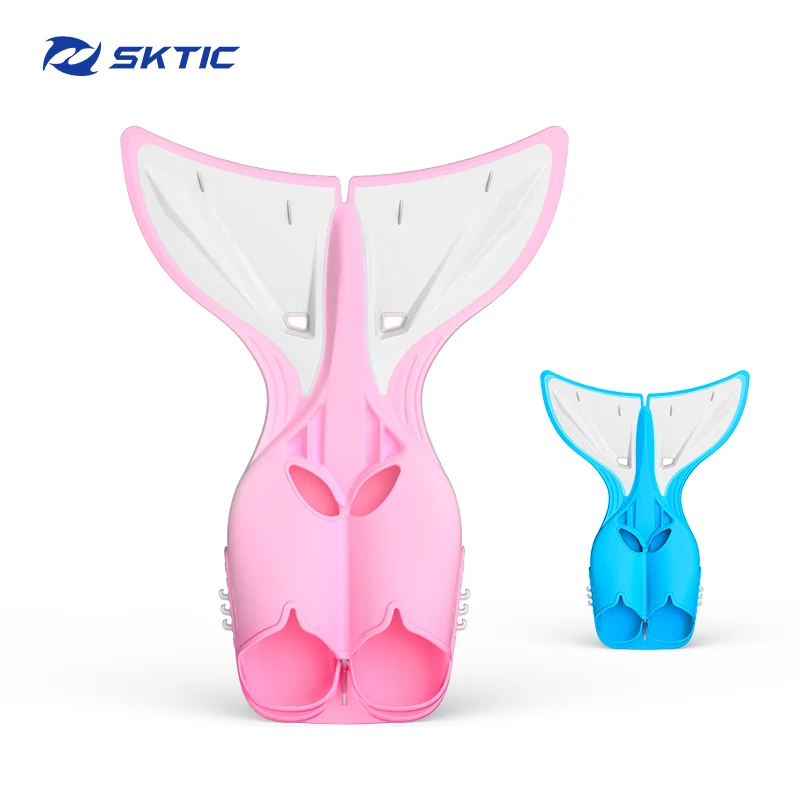 

SKTIC children fashion Pink swimming sea sports mermaid tail swimming fins snorkeling fish full foot diving fins for kids