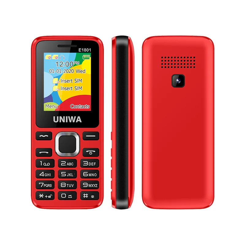 

New Products UNIWA 1.8 inch Dual SIM Card Quad Band GSM Wholesale Mobile Phone