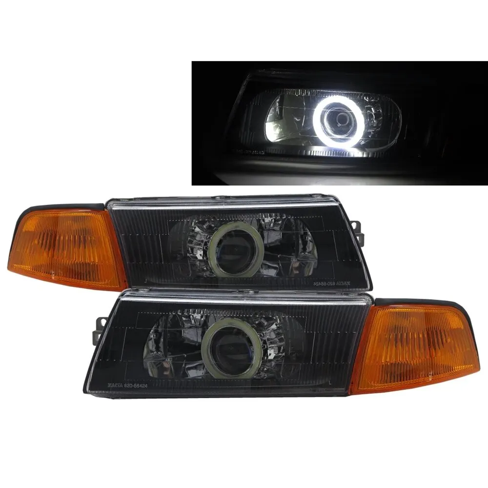 

MIRAGE 1998-2001 Sedan 4D COB Projector Headlight Black V2 for Mitsubishi LHD