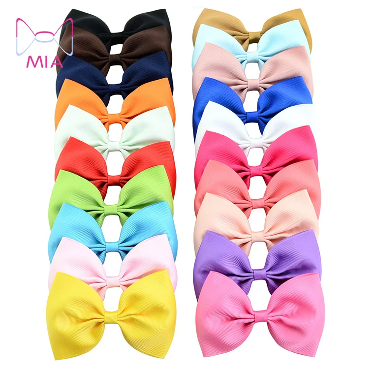 

Mia Free shipping  Colorful Kids Bowknot Hairgrips Sweet Solid Ribbon Bow Safety Children Clips Hair Accessories 841, Picture shows