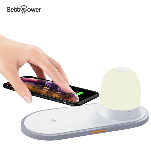 

New 2019 Hot Product 10W Wireless Charging with Night Light Settpower WP003