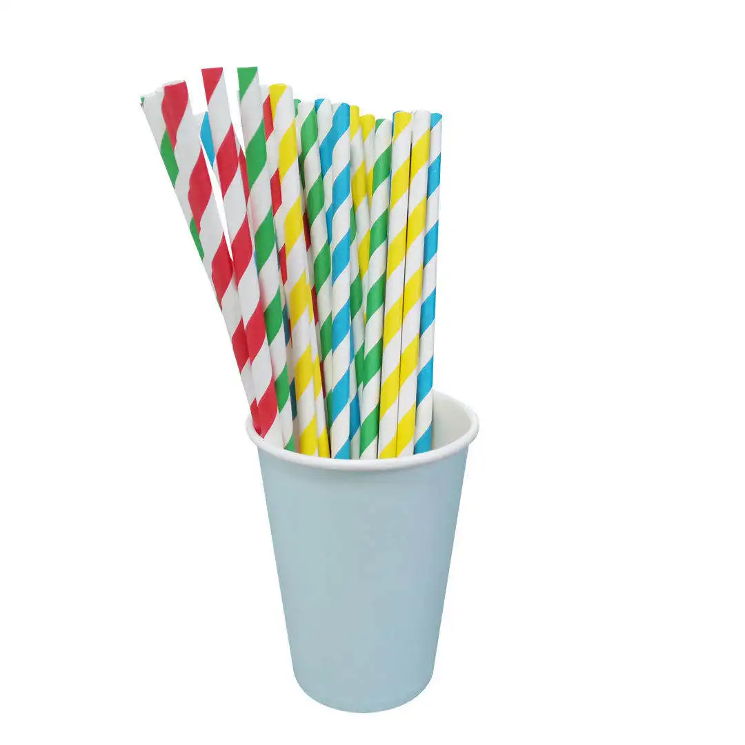 

Disposable Different Color Paper Straws Single Use Paper Straws Popular 12 mm Paper Straws