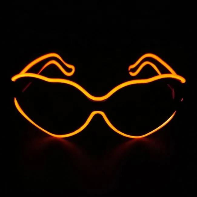 爱闪烁el线led眼镜夜光派对装饰照明经典礼物明亮的节日礼物