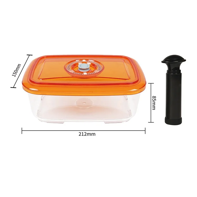 

BBC-1.3 Ecofriendly Plastic Airtight Food Storage Lunch Boxes Vacuum Container With Pump