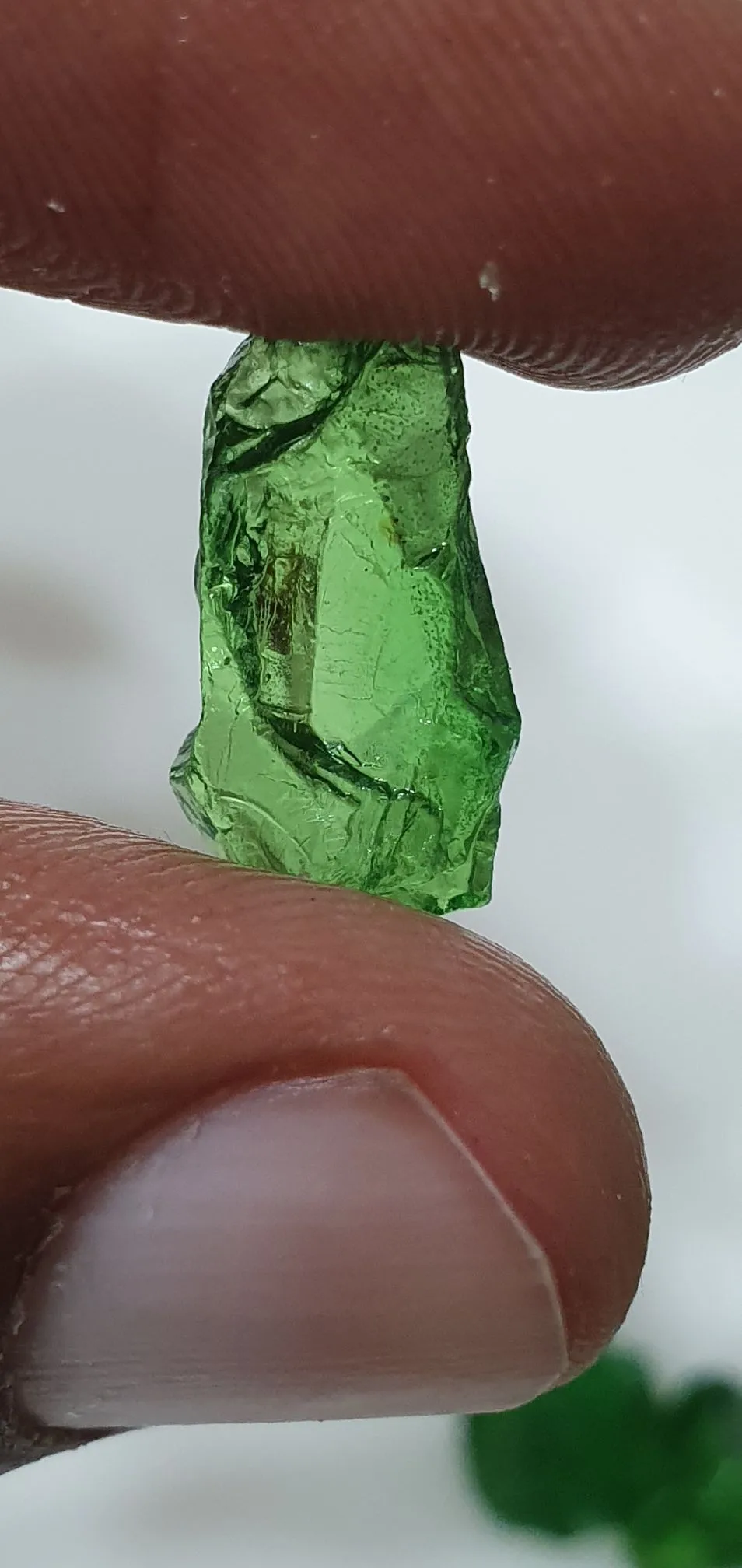 tsavorite 石榴石 (绿色石榴石) 5 克拉一块粗糙宝石松散宝石粗糙