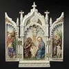 Veronese Design Religious Selection Jesus Nativity In Cathedral Triptych Poly Resin Figurine
