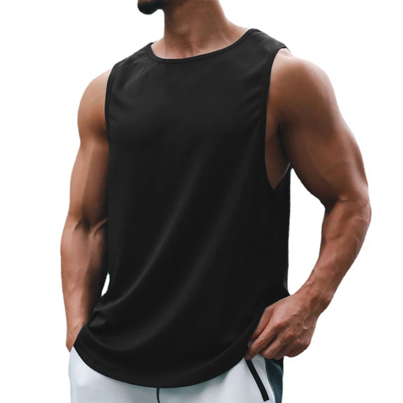 OEM Customized Logo Summer Gym Clothing Mesh Sports Tank Tops Mens Bodybuilding Sleeveless Shirt Men's Fitness Stringer Tanktop