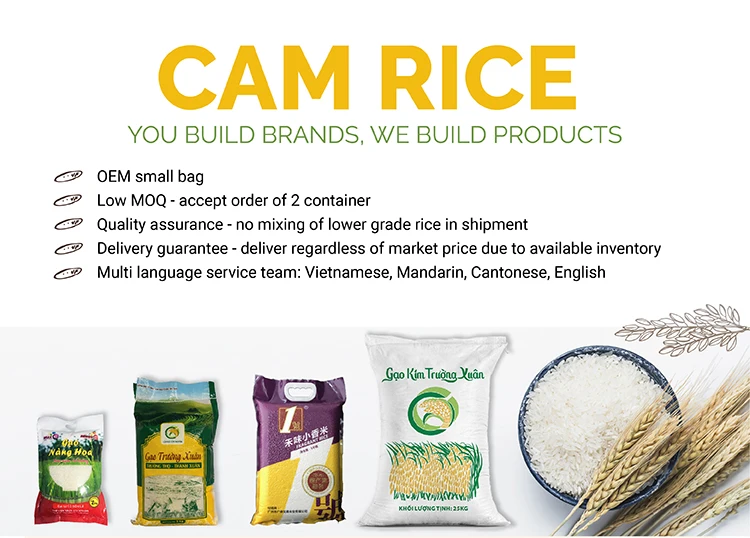 Cam Rice Vietnam export wholesale rice price 2020 new crop 5451 variety soft texture sortexed 5% broken rice long grain white