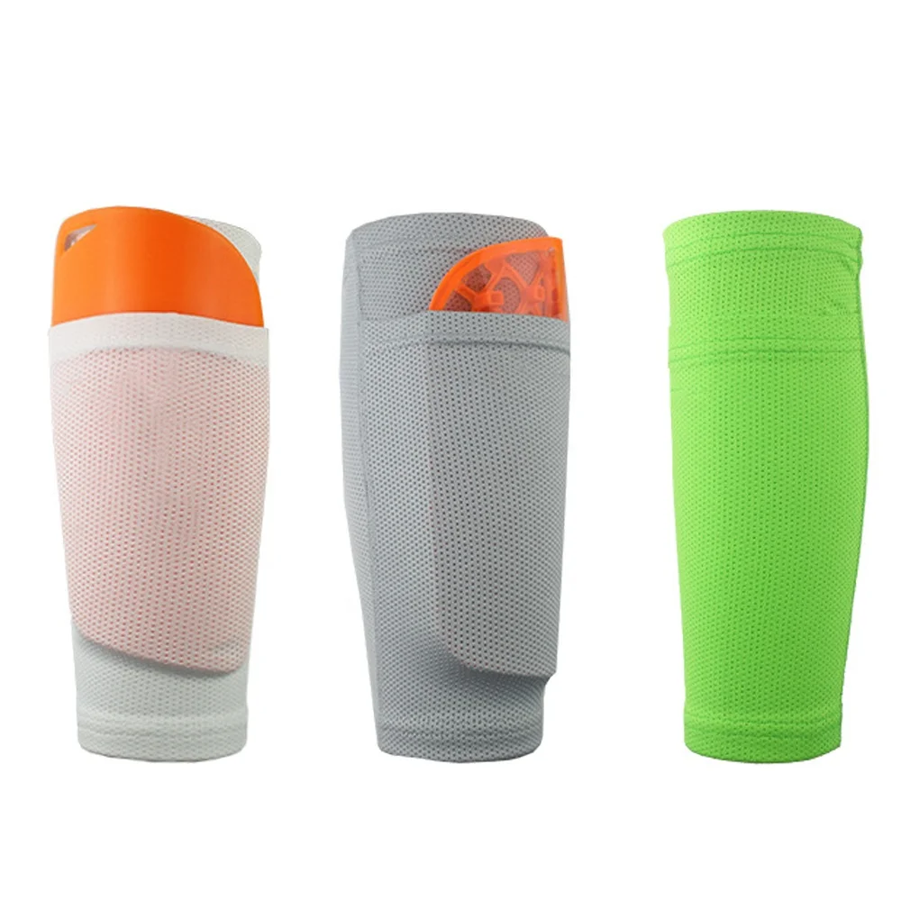 

Knee support running sports socks shin splint soccer protective shin guard socks with Pocket