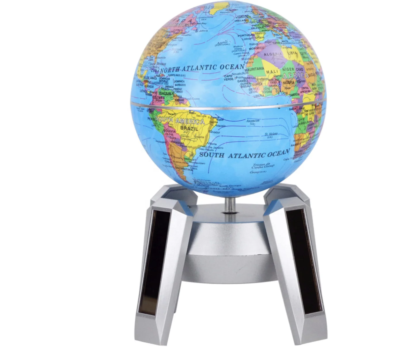 
10.6CM Diameter customized color autogyration Globe with solar power, Tellurion, Geography use 