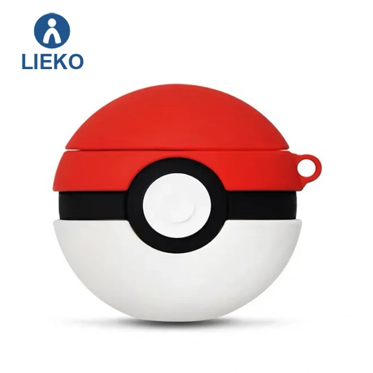 

Hot Selling Pokemon design liquid silicone Case for airpods pro case, Blue,red,grey,black,customized color