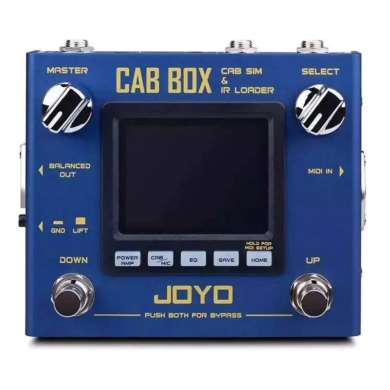 

Electric Guitar effect pedal CAB BOX with IR Loading & Cabinet Modeling and Amp Simulator Supports Third Party joyo R-08, Blue