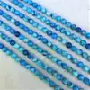 High Quality Grade A Blue Crazy Lace Agate ,dyed Semi-precious Gemstone Round Beads