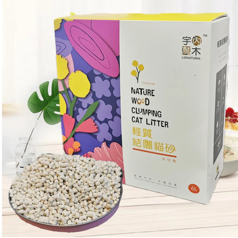 

Pet clumping litter No dust Wood Paper Bentonite Deodorize Efficient Light Scented