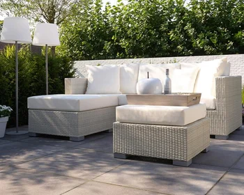 Patio Sintético De Mimbre Al Aire Libre En Forma De L Sofá Muebles De