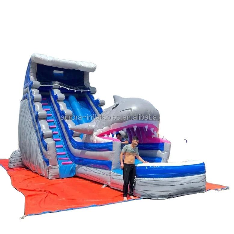 

Giant inflatable slide shark inflatable water slide huge inflatable water slide, Customized