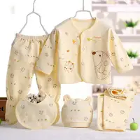 

5PCS Set Baby Sleepwear Suit Outfit Clothing Newborn Cotton Underwear Panties Set