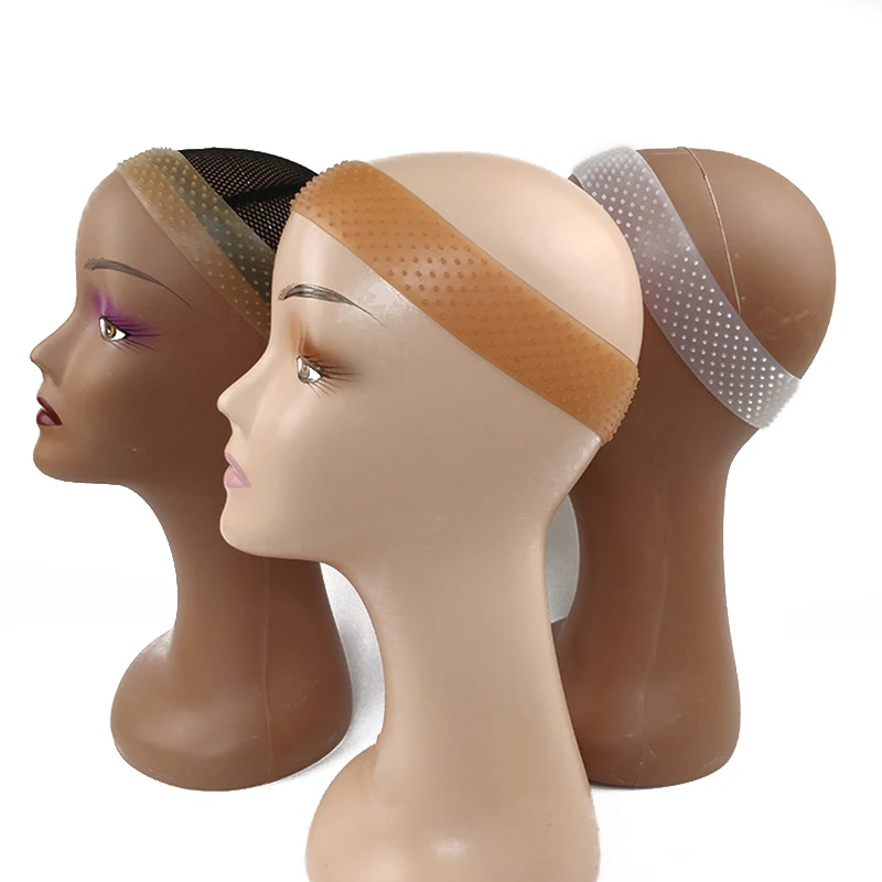 

Hairish Secure Wig Gripper, Flexible Non-Slip Silicone Wig Grip Headband Non Slip, 4 colors