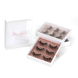 SY shuying eyelash vendor customized boxes matte 3 pairs eyelashes fluffy 20mm mink natural fake lashes eye lashesh