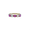 Attractive band gold jewelry natural opal ruby gemstone diamond women ring for engagement