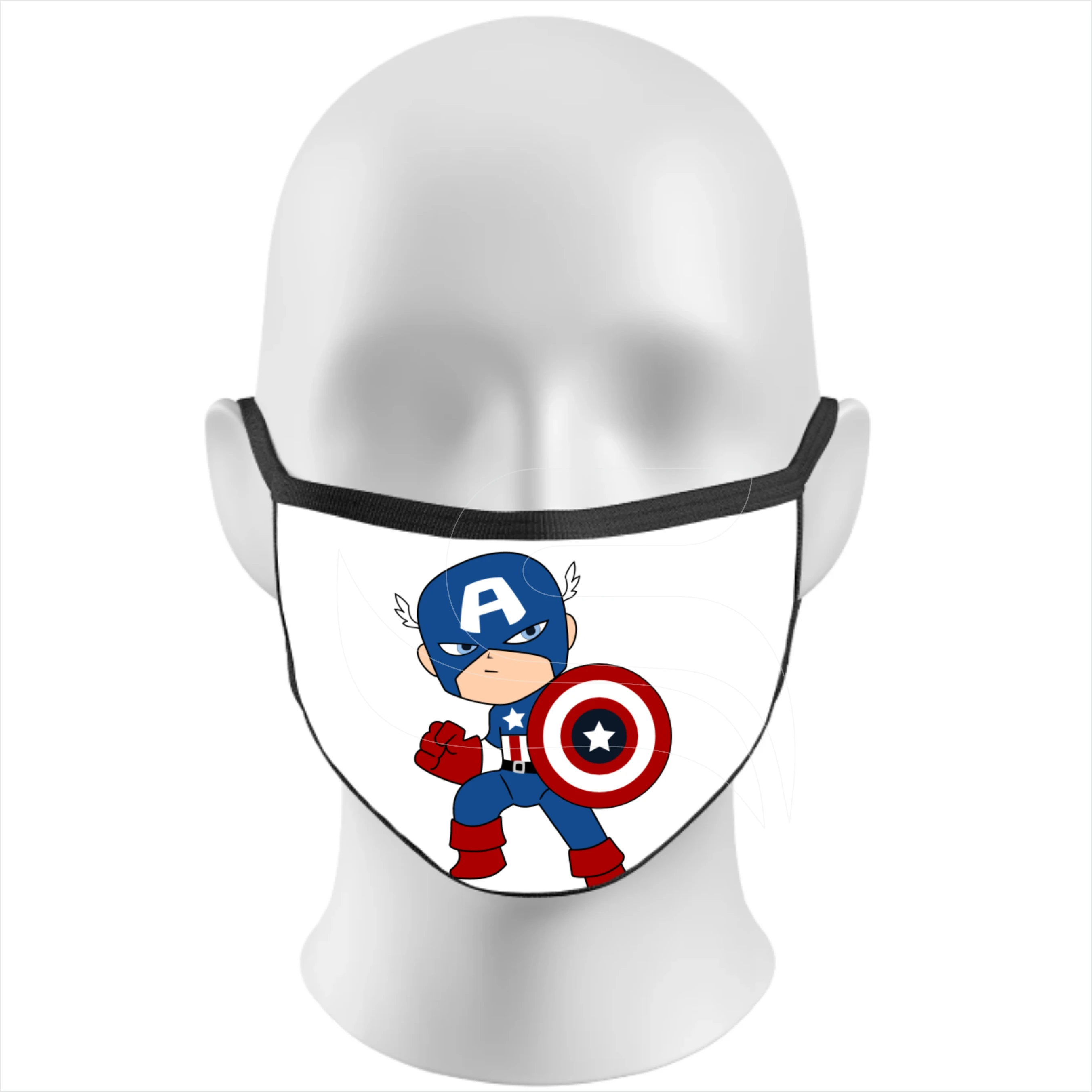
captain america printed facemask / kids adults face cover 