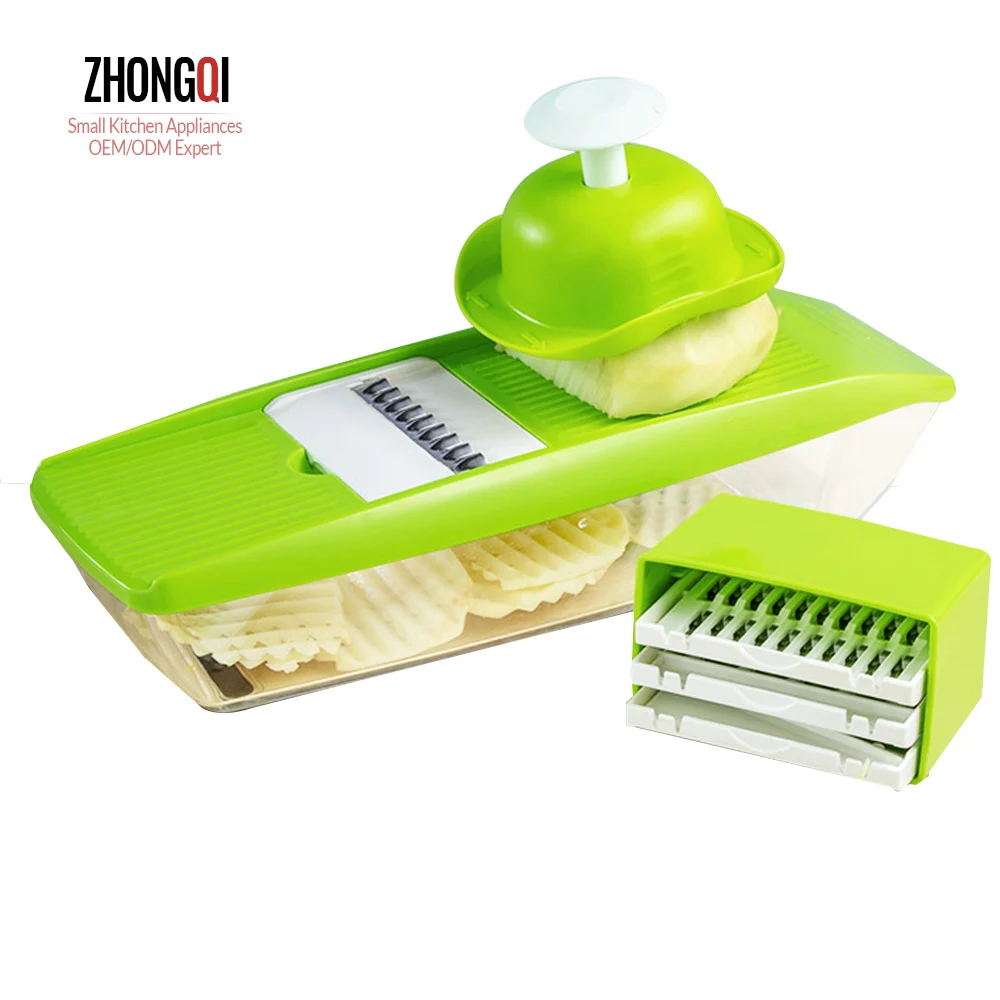 

Kitchen Best Six In One Multi-function Mandoline Cutting Machine Fruit Grater Manual Vegetable Cutter Slicer