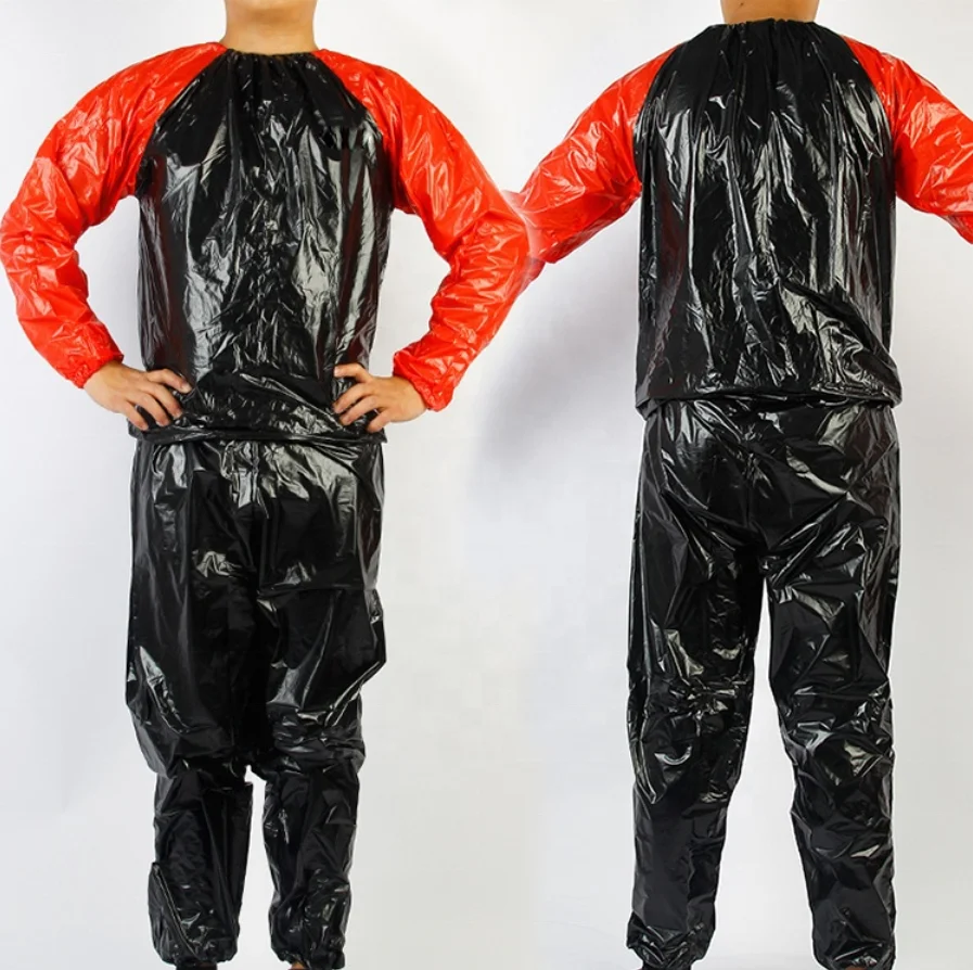 

Gym Sport Exercise Sauna Suit Fitness Weight Loss Body Slim Anti-Rip PVC Sauna Sweat Suit Set Price for Men Women