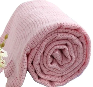 
China supplier comfort warmth100% cotton thermal pink Blanket baby 
