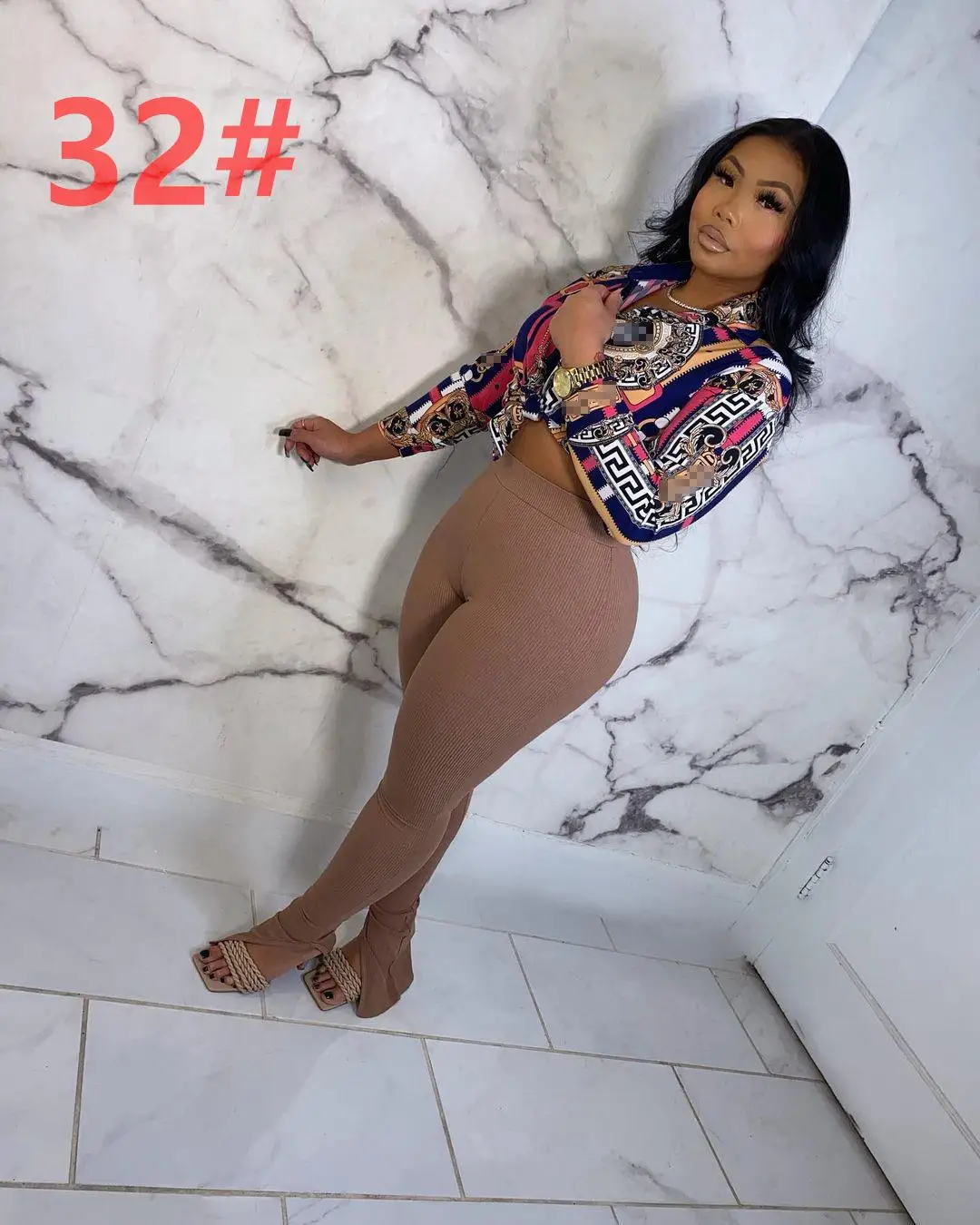 

Ladies Designer Print Blouses Women Spring Long Sleeve Turndown Collar Shirts Blouses And Tops