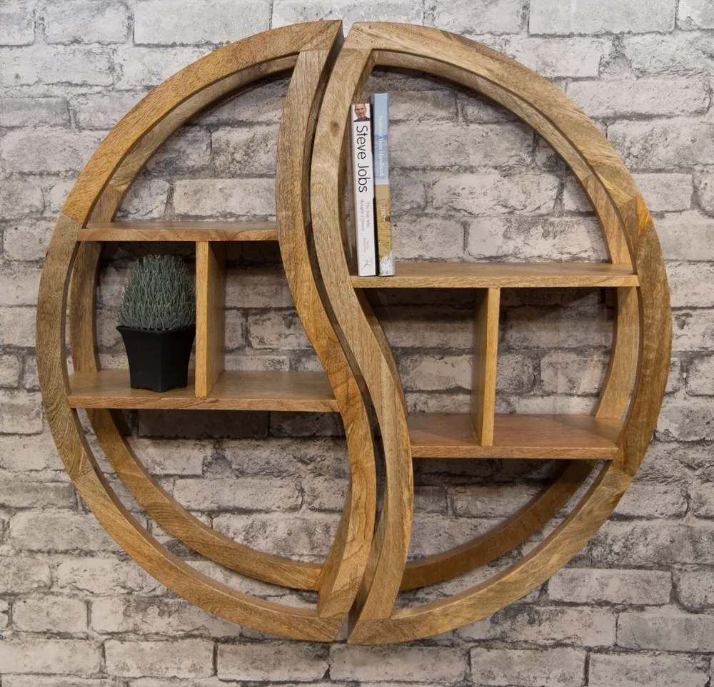 wood round shelf