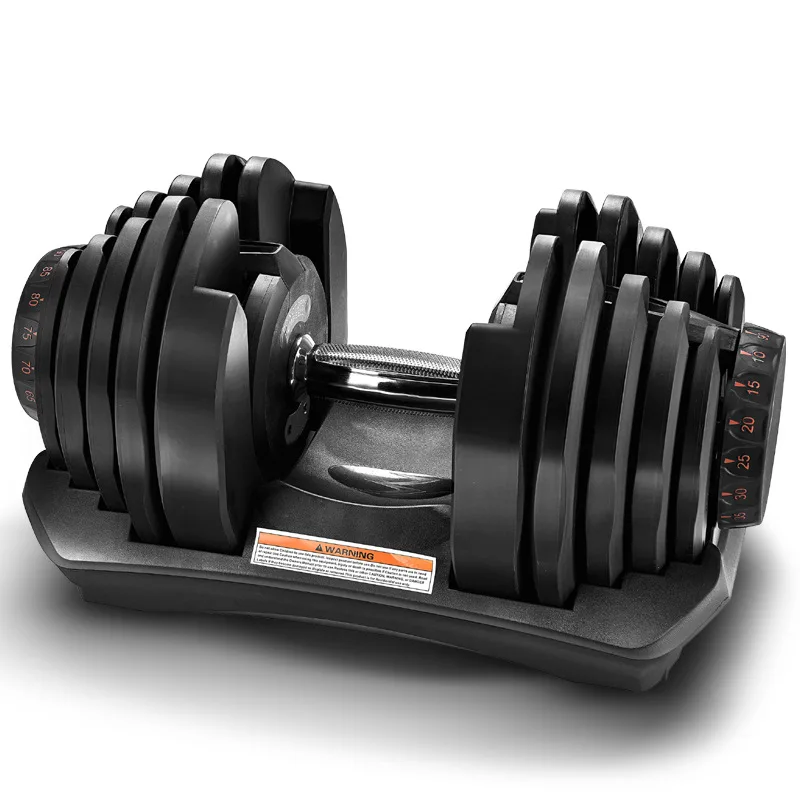 

IN STOCK Adjustable Dumbbell 24kg 52.5lbs 40kg 90lbs multi-function dumbbells set & rack, Black