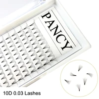 

10D Premade Fans D Curl 0.03 0.05 Thickness 8-15mm Premade Volume Eyelash With Custom Eyelashes Card 12 Lines one tray