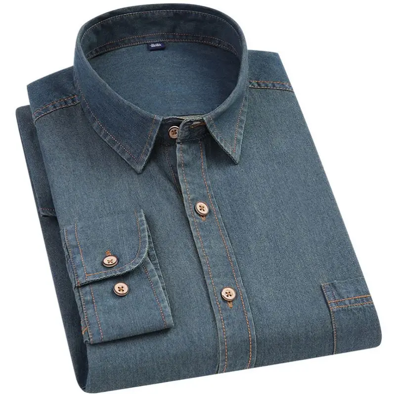 

mens Regular-Fit Long-Sleeve Solid Pocket Oxford Shirt Button Shirt