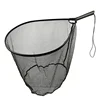 Black Portable Hand Holder Basket Landing Nets Fishing Nets Mesh, Floating, Magnetic Clip