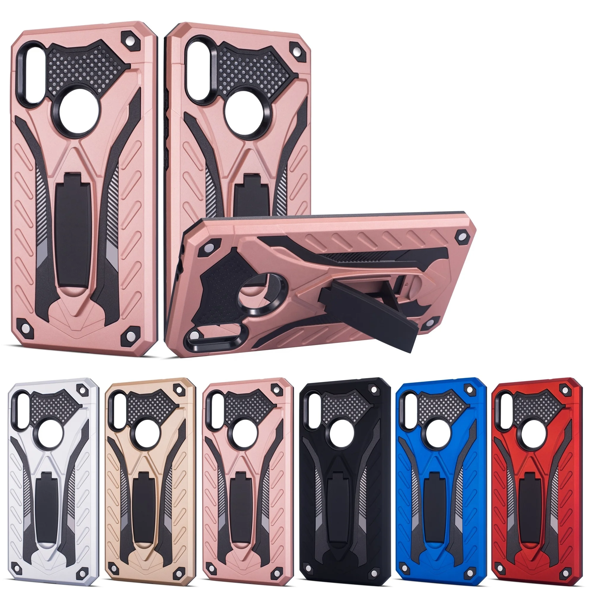 

ZHIKE for Funda Para Celular Coque Telephone Redmi Note 7/7s/7 Pro PC TPU Kickstand Armor Bulk Vendors for Men Phone Case, Black, red, blue, silver, rose gold, luxury gold