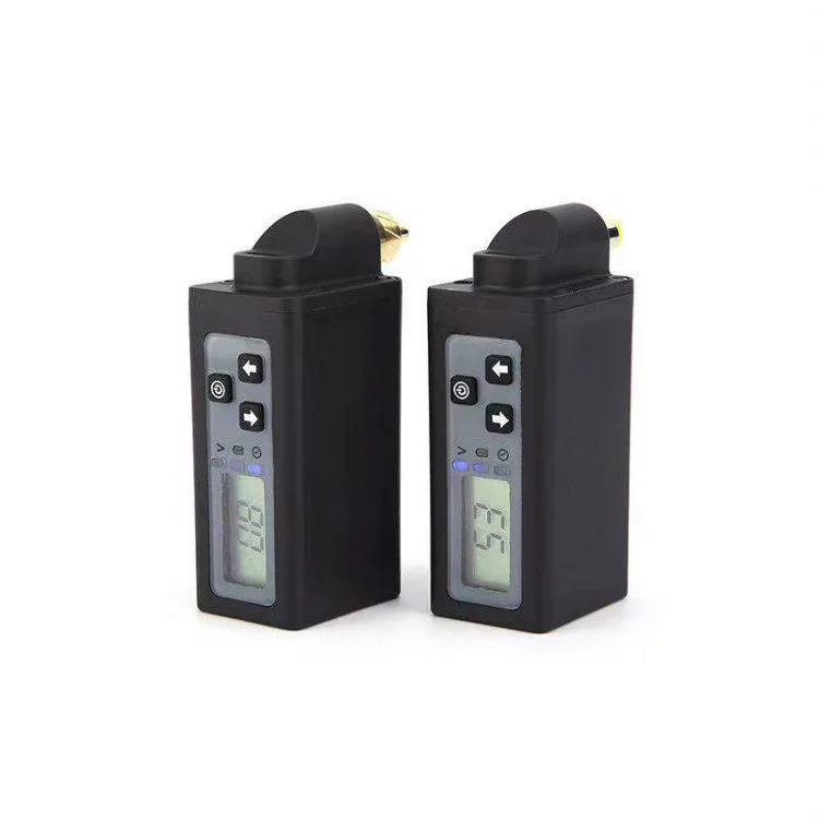 

LED Display hot selling power supply for cartridge rotary machine tattoo battery wireless tattoo power supply, Black