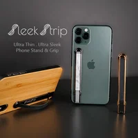 

SleekStrip Thinnest Mobile Phone Finger Grip Sticky Stand & Grip Anti Slip Strap Holder, Ultra-Thin, Ultra-Sleek,12 Colors