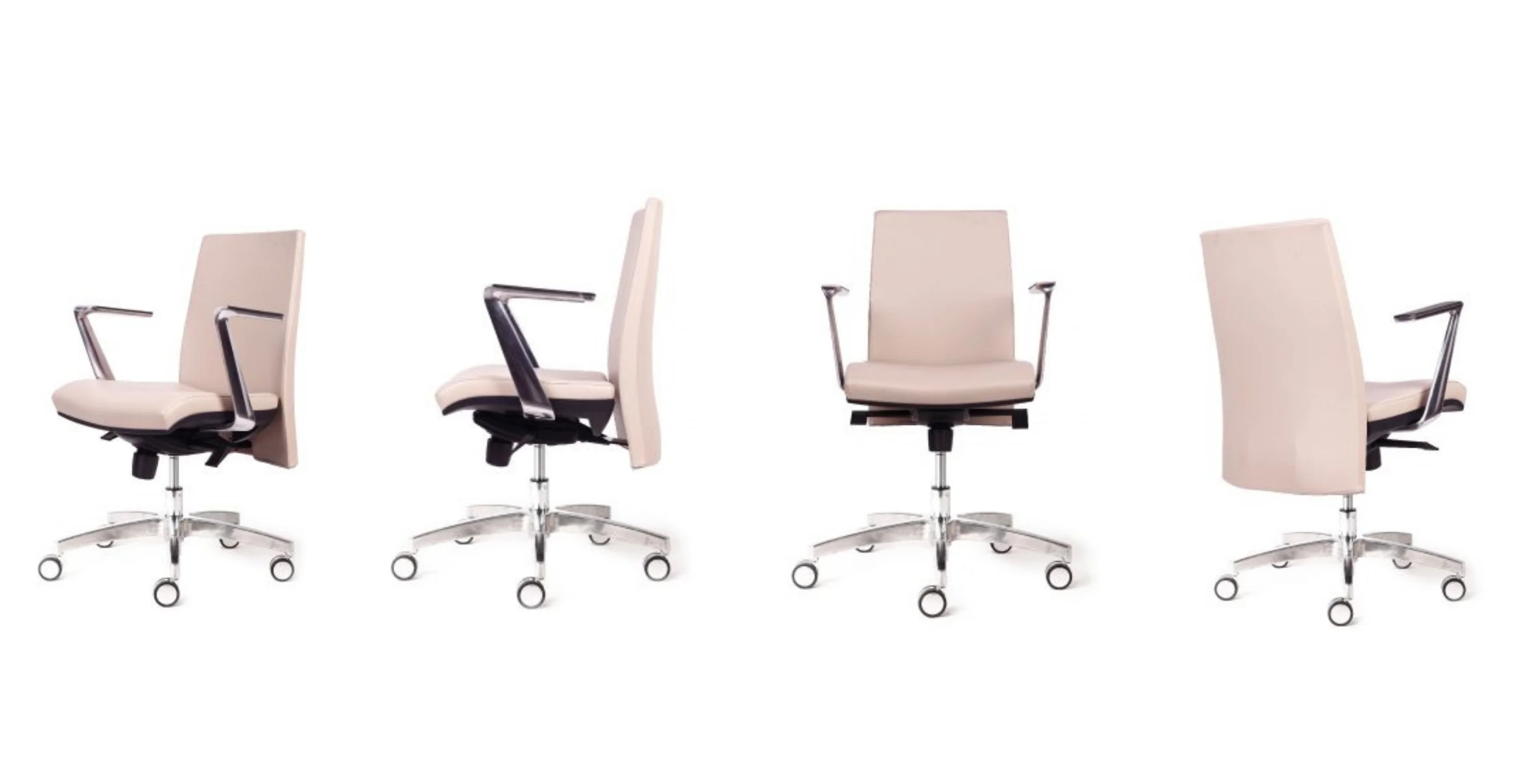 High Quality Executive Office Chair With Fixed Armrests In Chromed