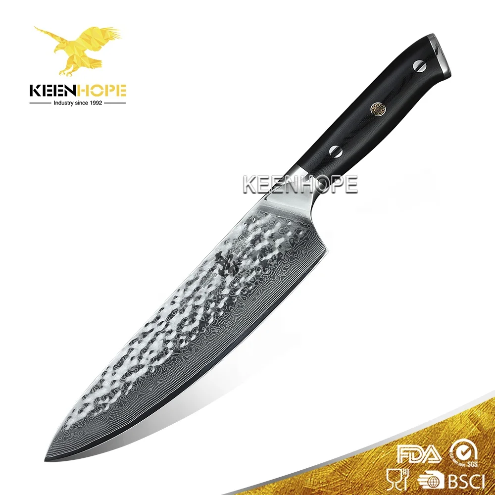 

HEROISM- 67 Layers Damascus With VG10 Core Blade G10 Handle 8 Inch Chef Knife