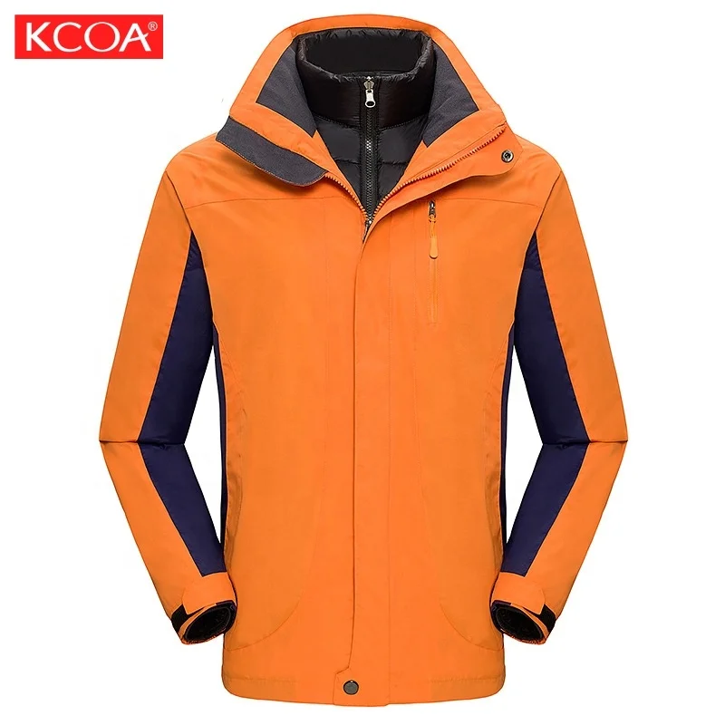 

Detachable 3 in 1 Snowboard Polyester Custom Logo Feather Jackets Men's, 9 colors