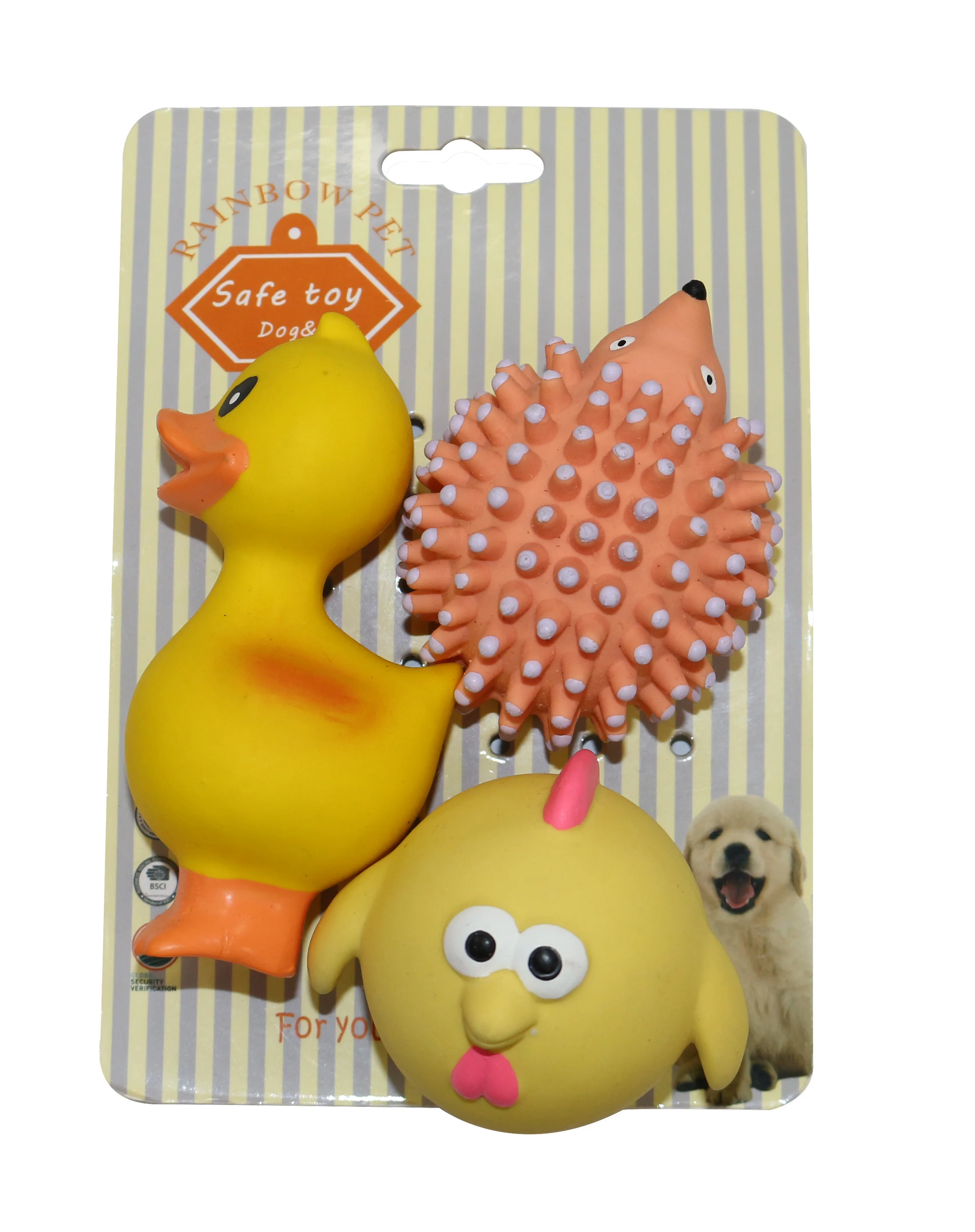 

OEM factory small animal design eco-friendly material latex dog chew toy natural