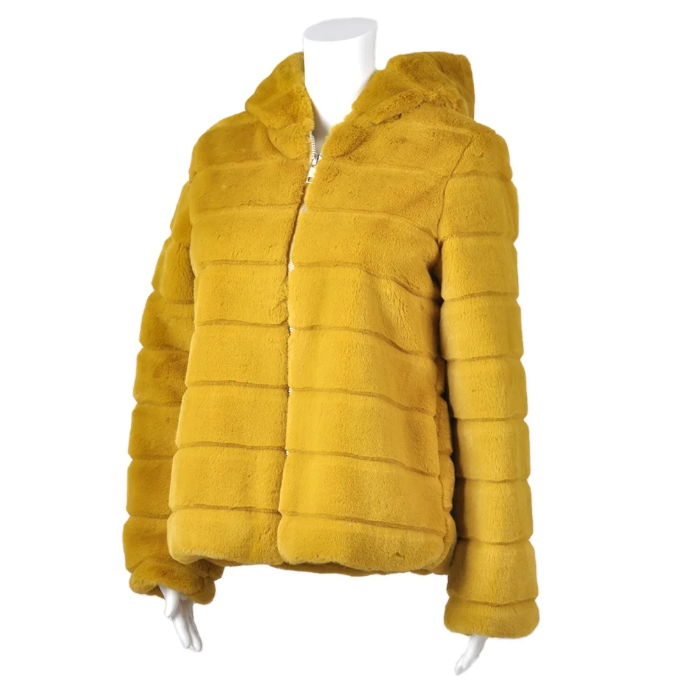 

Ladies Cashmere Coats Women Hooded Zipper Jacket High Quality Women's Winter Wear Coat